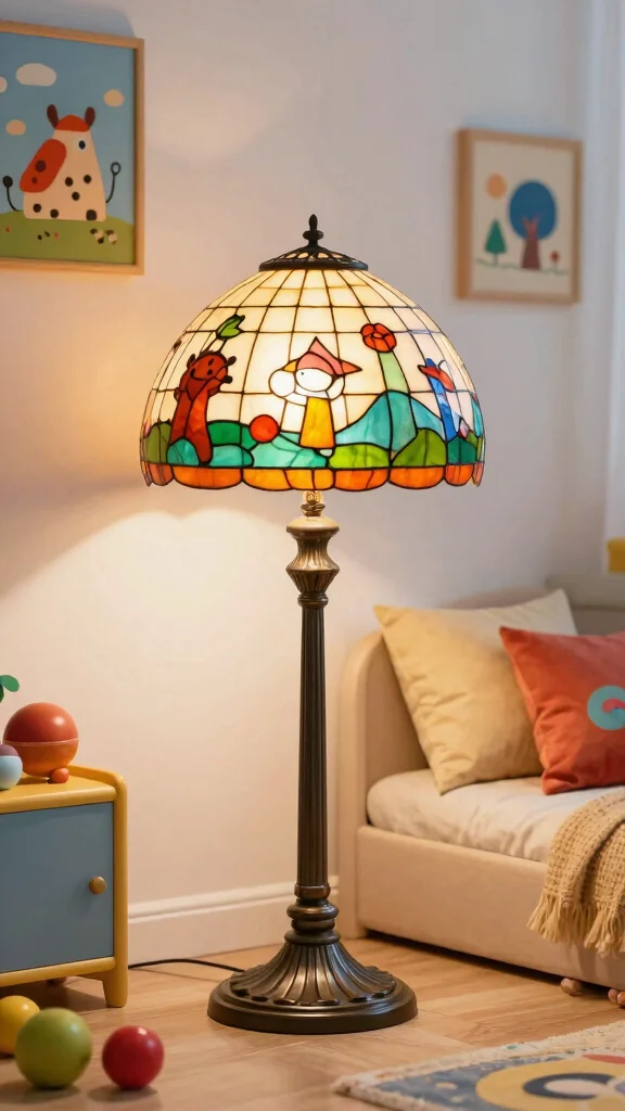 10 Stained Glass Lamp Shades Ideas for Colorful and Elegant Lighting - 6. Whimsical Wonders 1