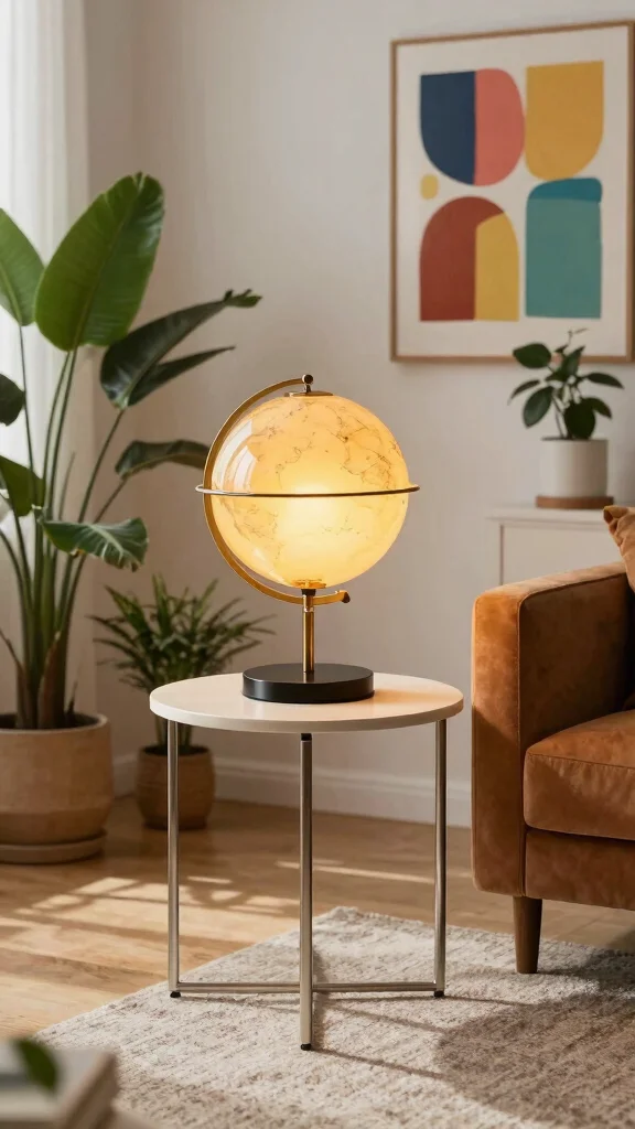 10 Table Lamp 3D Warehouse Ideas for Stylish Interior Modeling Inspiration - 1. Retro Globe Table Lamp 1