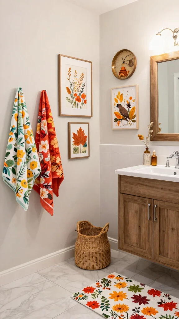 10 Toilet Wall Art Ideas to Make a Small Space Feel Fun and Finished - 9. Seasonal Decor for Year-Round Cheer 1