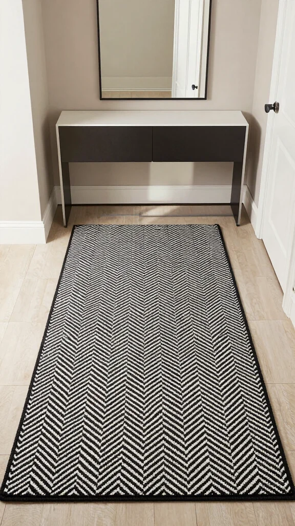 10 Tufted Rug Design Ideas for Bold and Creative Handmade Decor - 4. Classic Monochrome Elegance 1