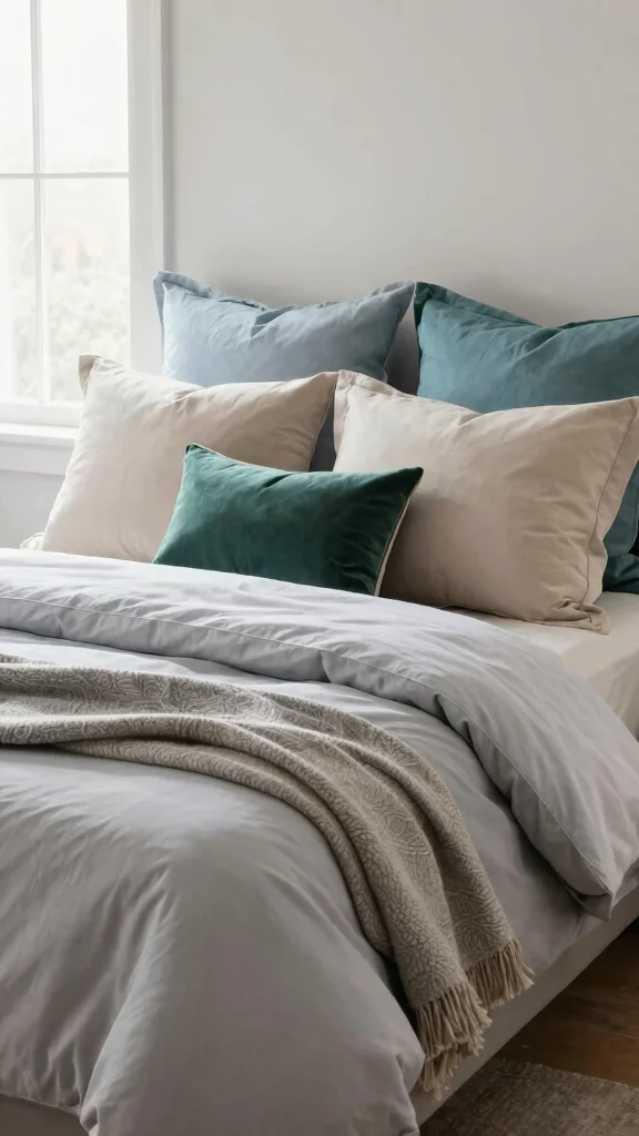 10 Twin Bed Pillow Arrangement Ideas for a Neat and Stylish Bedroom - 1. Layered Elegance 1