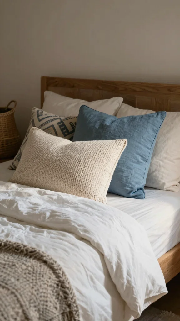 10 Twin Bed Pillow Arrangement Ideas for a Neat and Stylish Bedroom - 3. The Textured Ensemble 1
