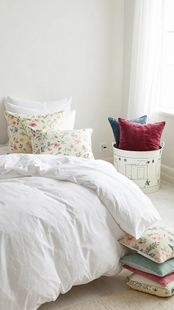10 Twin Bed Pillow Arrangement Ideas for a Neat and Stylish Bedroom - 7. Seasonal Switch-Up 1