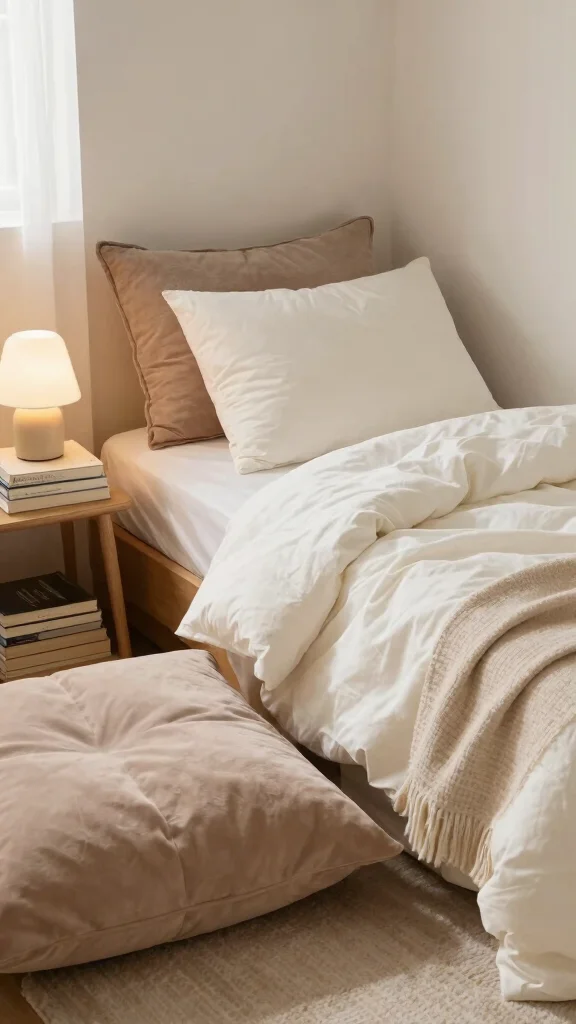 10 Twin Bed Pillow Arrangement Ideas for a Neat and Stylish Bedroom - 8. The Cozy Corner 1