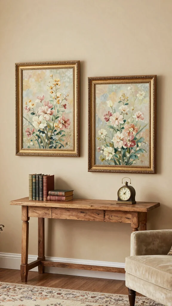 11 3 Set Paintings Wall Art Ideas for a Balanced and Elegant Display - 6. Vintage Charm 1