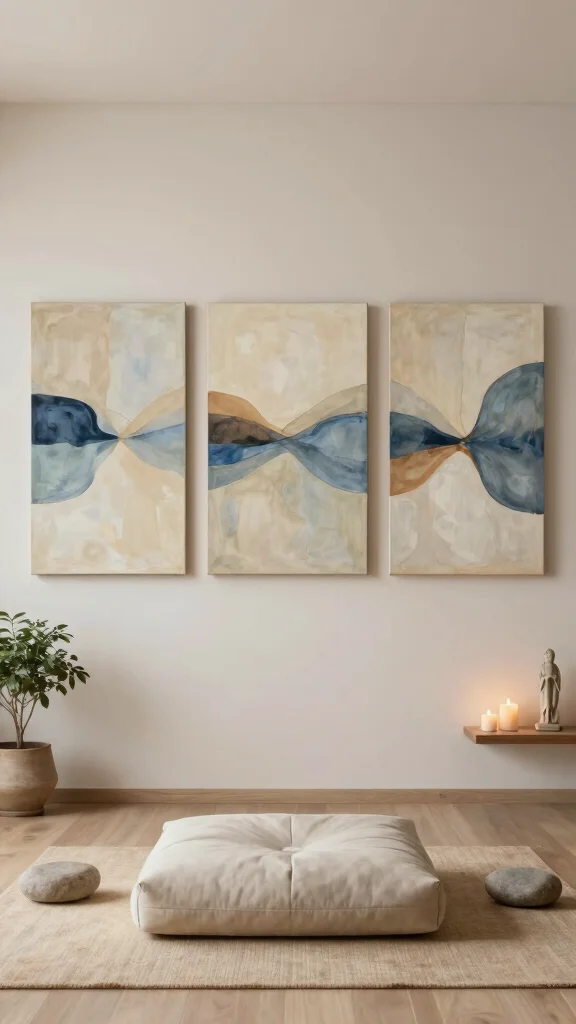 11 3 Set Paintings Wall Art Ideas for a Balanced and Elegant Display - 8. Spiritual Serenity 1