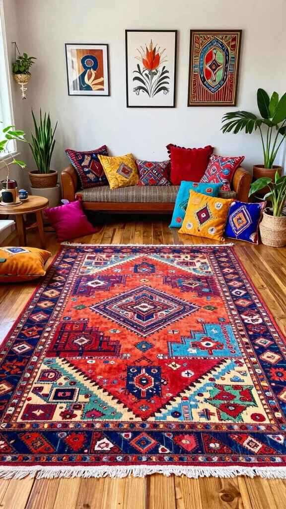 11 Arabic Rug Pattern Ideas for Traditional and Artistic Design Inspiration - 10. Ethnic Patchwork Styles 1