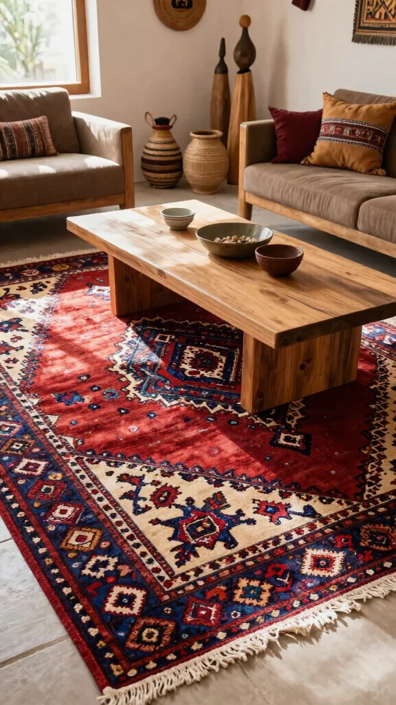 11 Arabic Rug Pattern Ideas for Traditional and Artistic Design Inspiration - 3. Tribal Textures 1