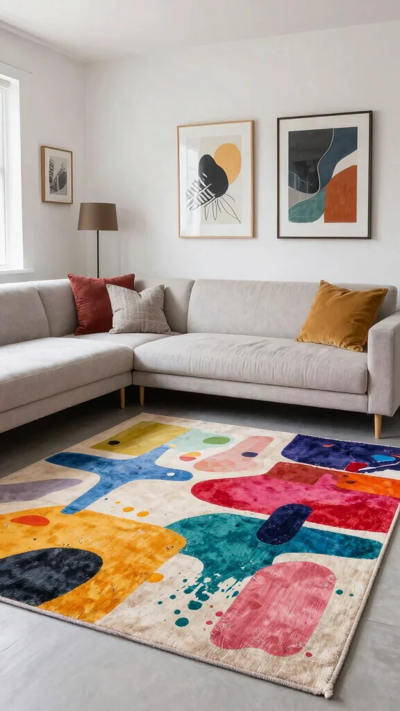 11 Arabic Rug Pattern Ideas for Traditional and Artistic Design Inspiration - 8. Modern Abstract Artistry 1