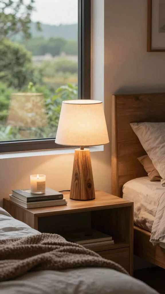 11 Bed Side Table Lamp Ideas for a Cozy and Functional Bedroom Setup - 1. Sustainable Wood Table Lamps 1