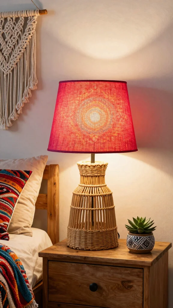11 Bed Side Table Lamp Ideas for a Cozy and Functional Bedroom Setup - 10. Bohemian Style Lamps 1