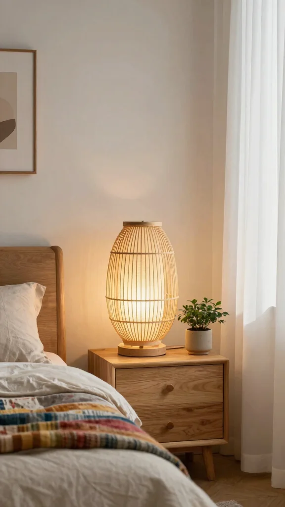 11 Bed Side Table Lamp Ideas for a Cozy and Functional Bedroom Setup - 5. Bamboo Lamps 1