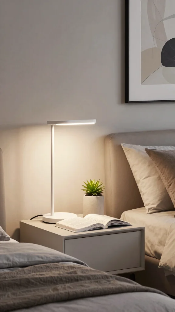 11 Bed Side Table Lamp Ideas for a Cozy and Functional Bedroom Setup - 9. Minimalist LED Desk Lamps 1