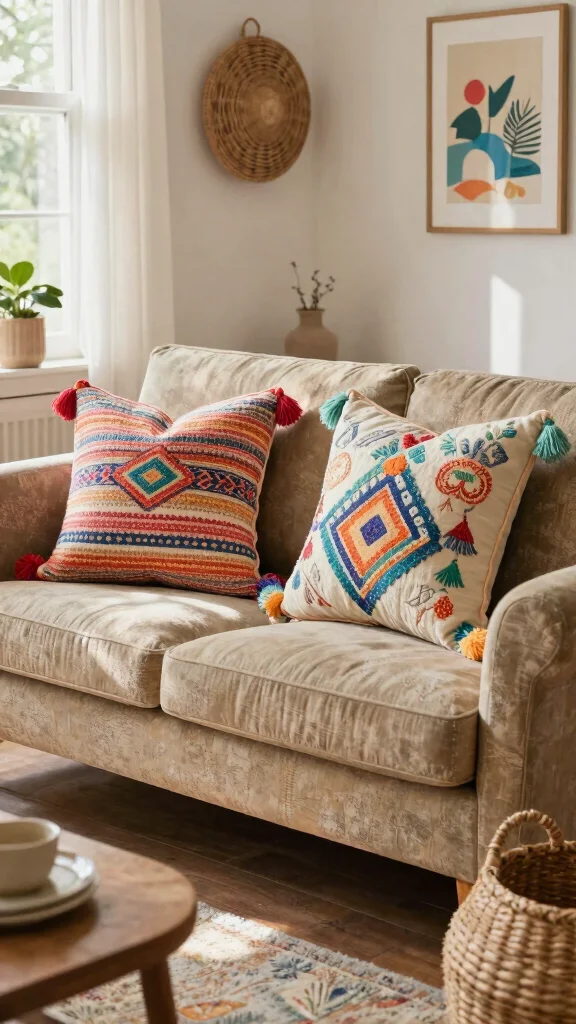 11 Boho Pillow Covers Ideas for a Relaxed and Stylish Home Look - 11. Boho Chic 1