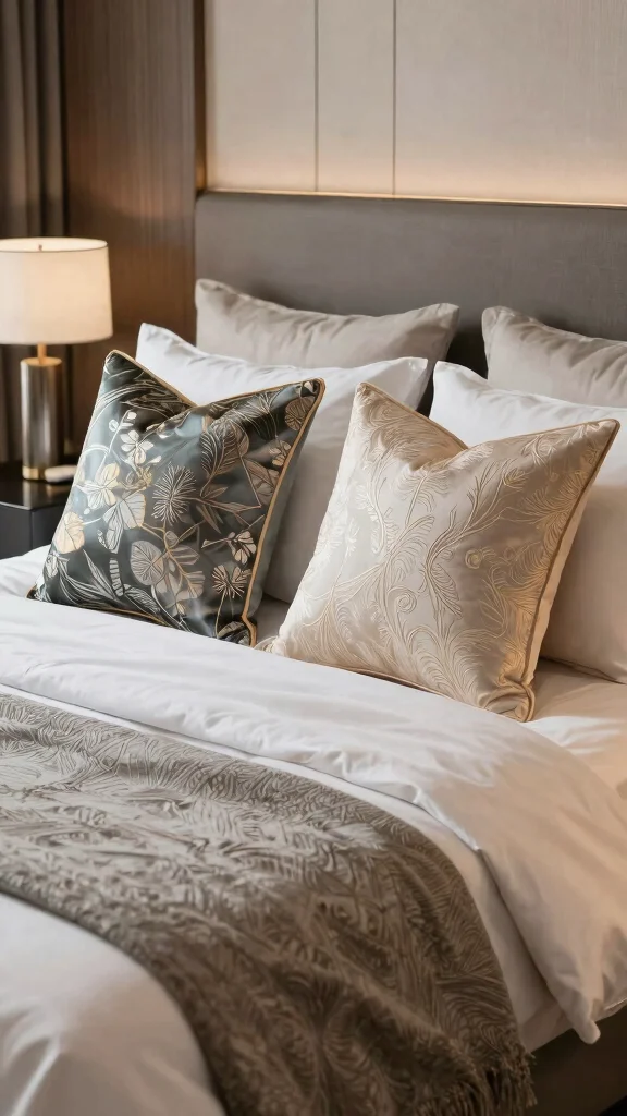 11 Bolster Pillow on Bed Ideas for a Layered and Elegant Bedroom Setup - 11. Eco-Chic Bolster Pillows for a Glamorous Touch 1