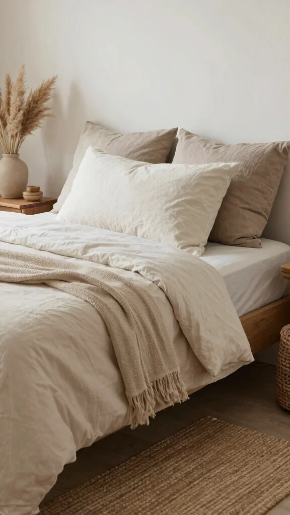 11 Bolster Pillow on Bed Ideas for a Layered and Elegant Bedroom Setup - 2. Sustainable Fabrics for Eco-Friendly Vibes 1