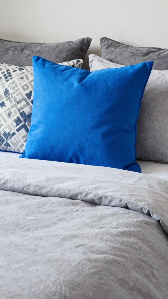 11 Bolster Pillow on Bed Ideas for a Layered and Elegant Bedroom Setup - 3. Contrasting Colors for a Bold Statement 1