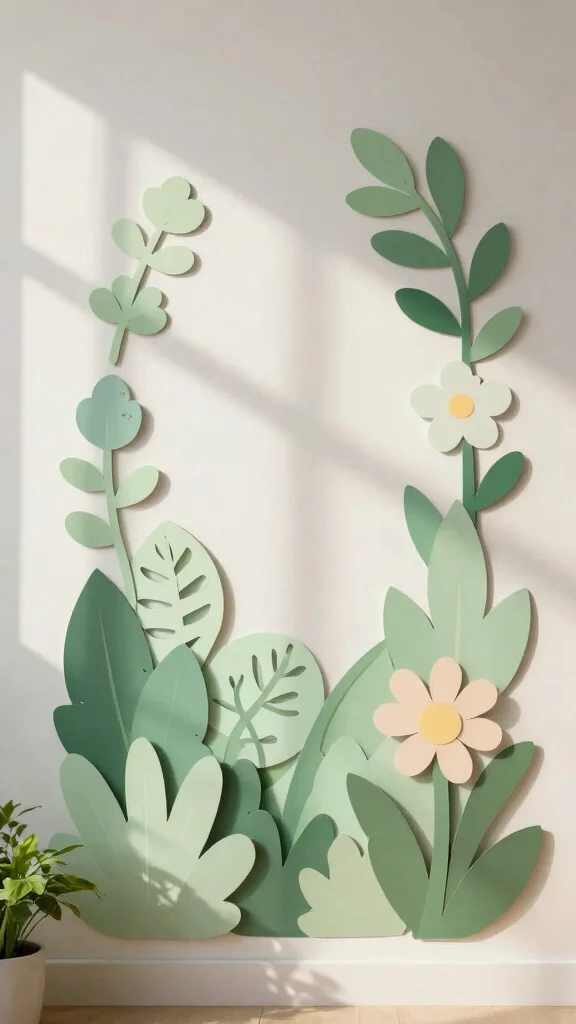11 Cardboard DIY Wall Art Ideas That Look Surprisingly Stylish - 4. Nature-Inspired Wall Cutouts 1