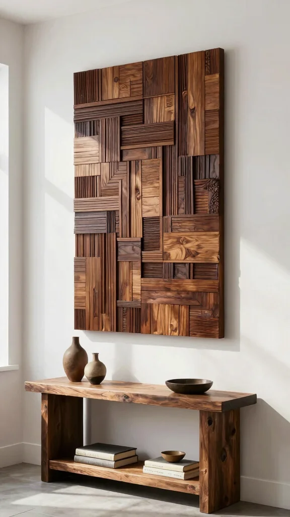11 Carved Wood Wall Art Ideas for Warm and Timeless Decor - 6. Multi-Layered Art for Depth 1
