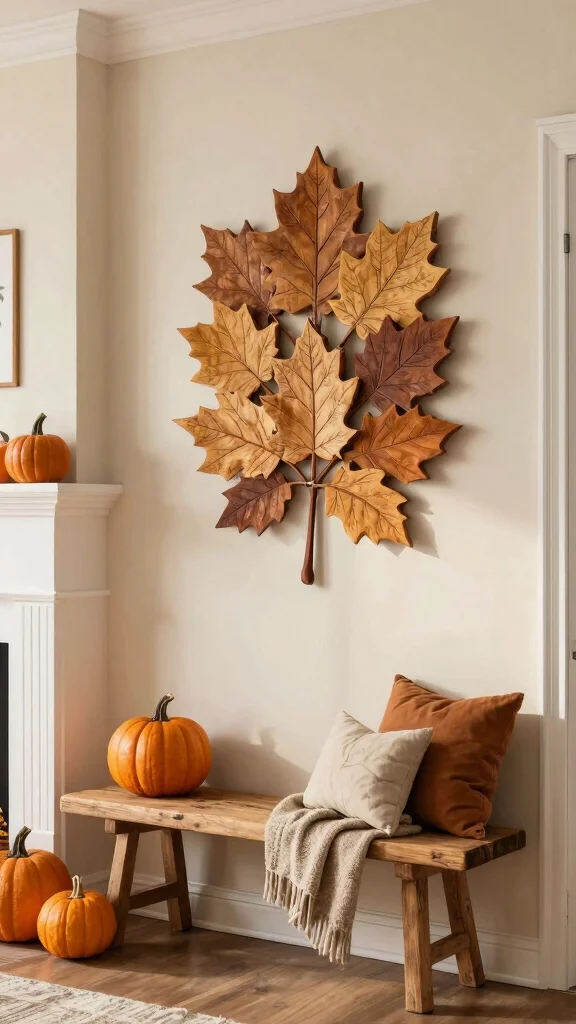 11 Carved Wood Wall Art Ideas for Warm and Timeless Decor - 9. Seasonal Decor with Wood Accents 1
