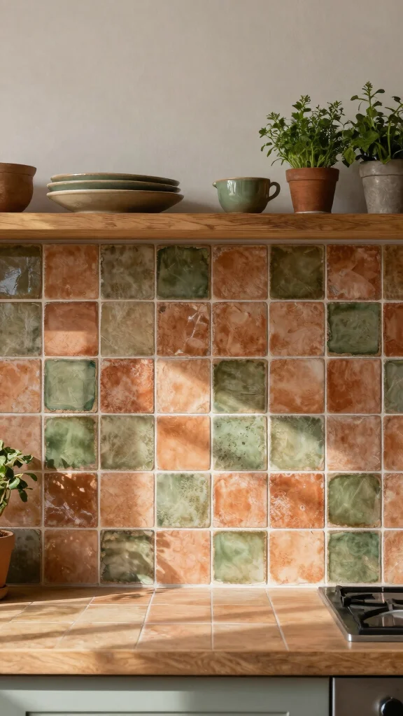 11 Ceramic Wall Art Tiles Ideas for Stylish and Decorative Wall Accents - 2. Earthy Tones for a Natural Feel 1