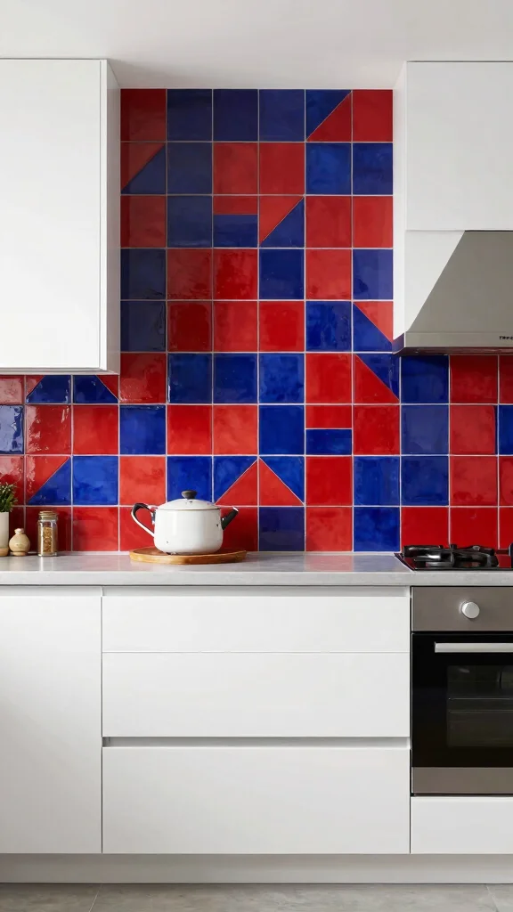 11 Ceramic Wall Art Tiles Ideas for Stylish and Decorative Wall Accents - 9. Bold Color Statements 1