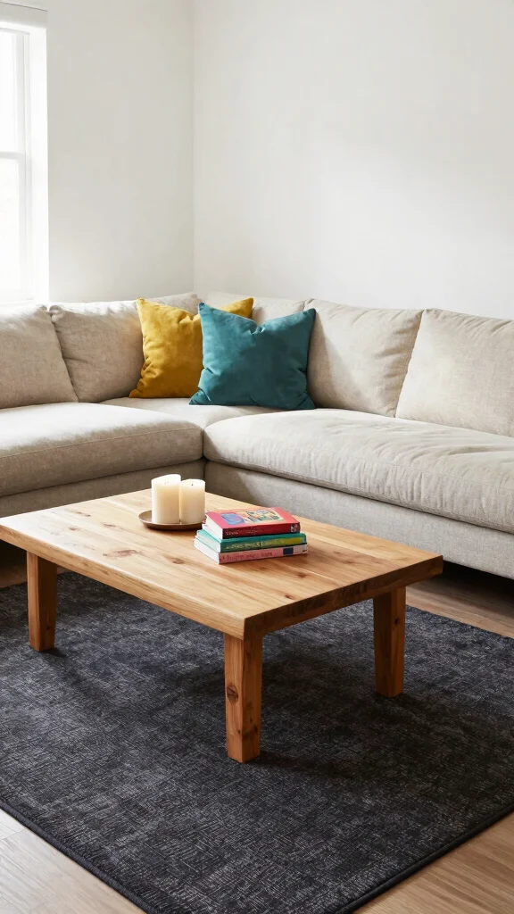 11 Dark Rug Living Room Ideas for a Bold and Sophisticated Look - 2. Contrast with Light Furniture 1