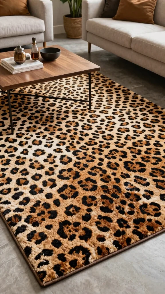 11 Easy Rug Tufting Designs for Beginners Who Want Stylish Results - 7. Modern Animal Prints 1