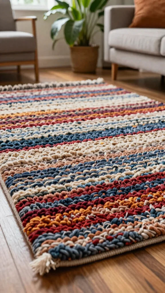 11 Easy Rug Tufting Designs for Beginners Who Want Stylish Results - 9. Textured Layering 1