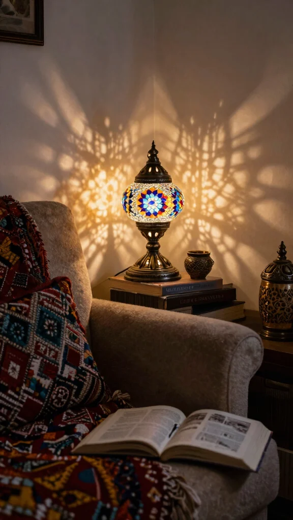 11 Glass Table Lamp Ideas for a Bright and Sophisticated Look - 10. Vintage Moroccan Glass Lamp 1