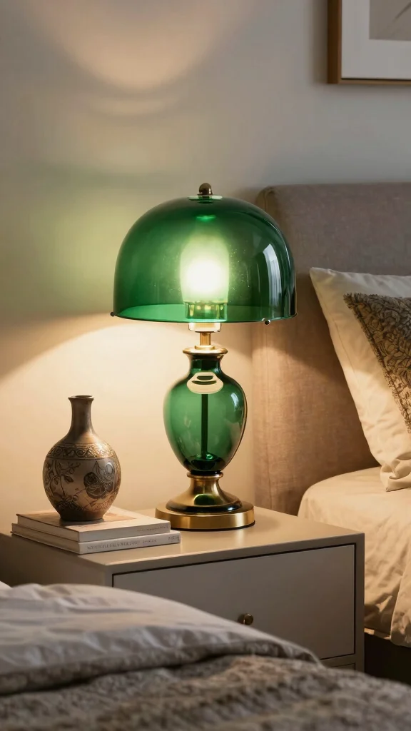 11 Glass Table Lamp Ideas for a Bright and Sophisticated Look - 2. Vintage Colored Glass 1