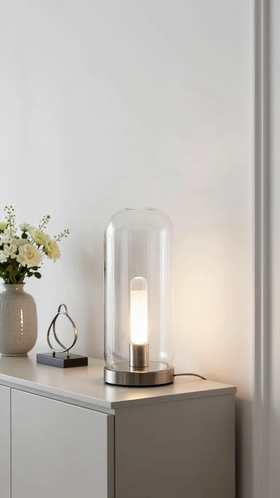 11 Glass Table Lamp Ideas for a Bright and Sophisticated Look - 9. Clear Glass Table Lamp 1