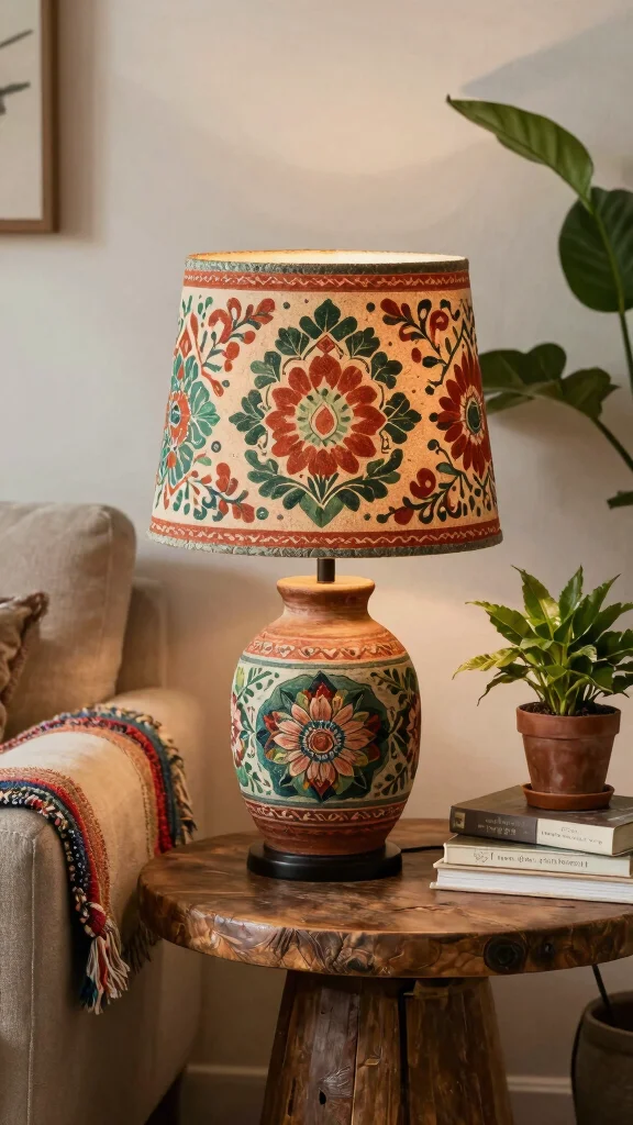 11 Hand Painted Lamp Shades Ideas for Artistic and Personalized Decor - 1. Bohemian Bliss 1
