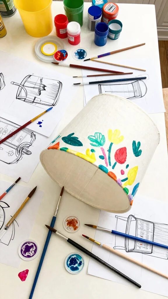 11 Hand Painted Lamp Shades Ideas for Artistic and Personalized Decor - 10. DIY Delight 1