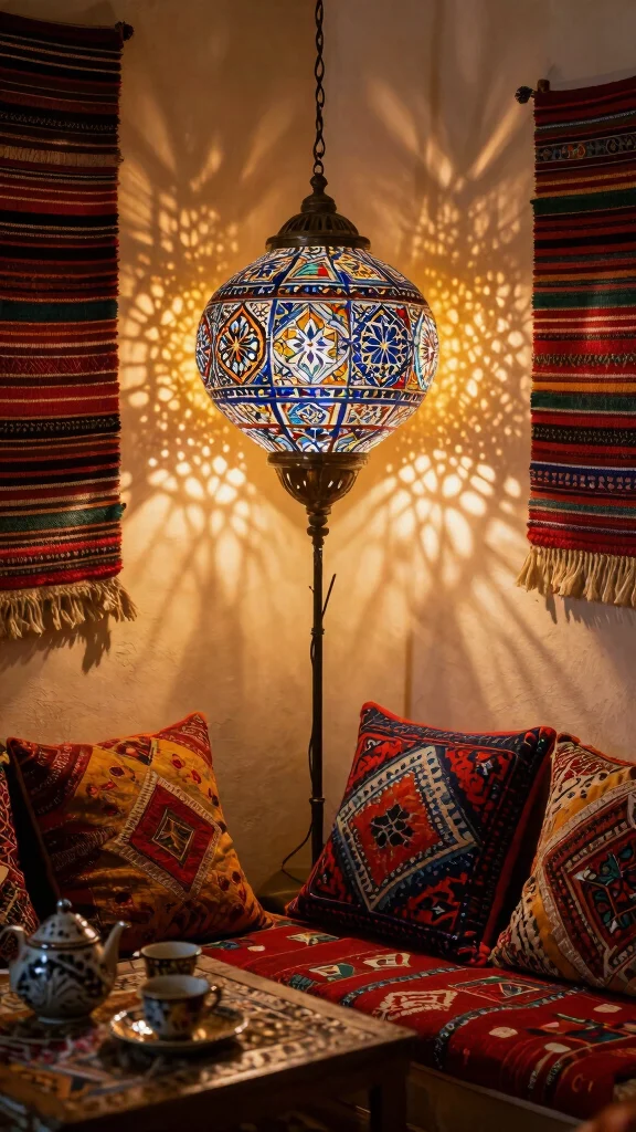 11 Hand Painted Lamp Shades Ideas for Artistic and Personalized Decor - 6. Cultural Inspirations 1