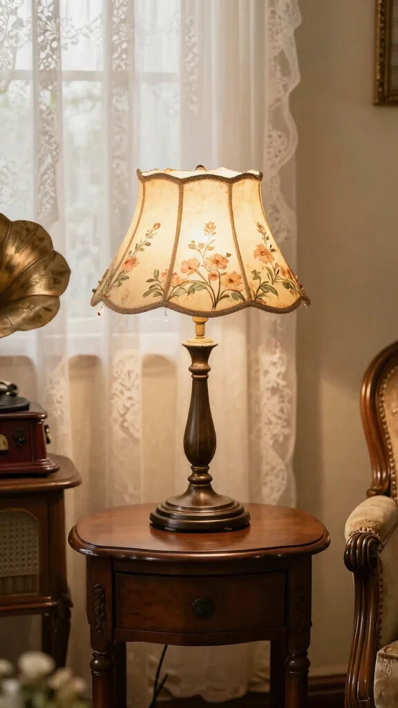 11 Hand Painted Lamp Shades Ideas for Artistic and Personalized Decor - 7. Vintage Charm 1