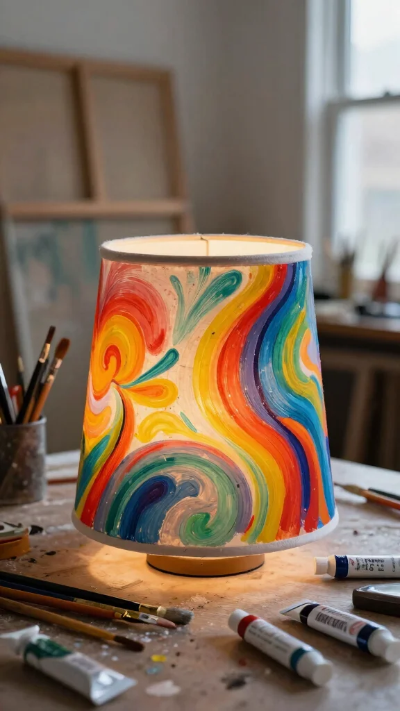 11 Hand Painted Lamp Shades Ideas for Artistic and Personalized Decor - 8. Artistic Expressions 1