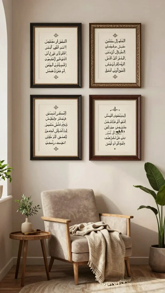 11 Islamic Frames Wall Art Ideas for Elegant and Meaningful Home Decor - 10. Framed Islamic Poetry for a Personal Touch 1