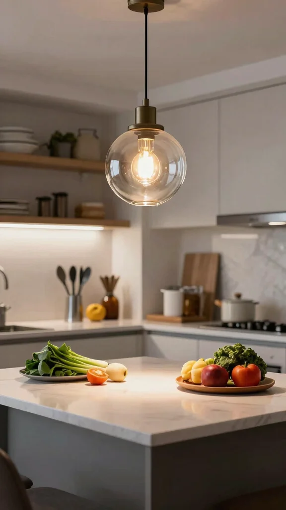 11 Kitchen Counter Lamp Ideas to Brighten Up Your Cooking Space - 10. Statement Pendant Lights 1