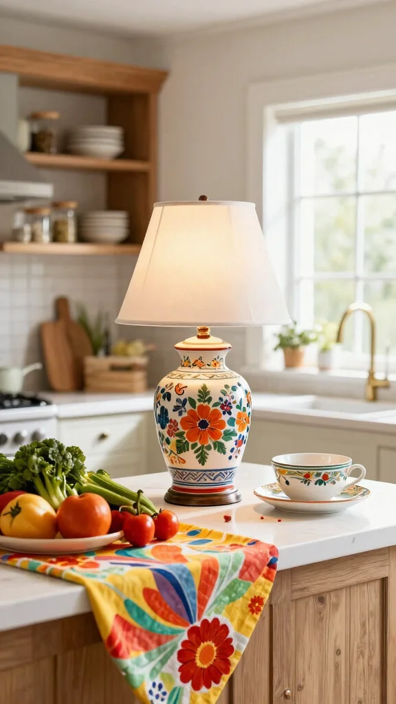 11 Kitchen Counter Lamp Ideas to Brighten Up Your Cooking Space - 3. Vintage Ceramic Lamps 1