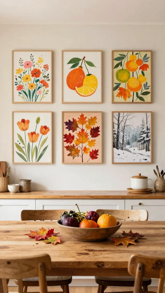 11 Kitchen Pictures Decor Wall Art Ideas That Instantly Warm Up Your Space - 11. Seasonal Kitchen Art 1