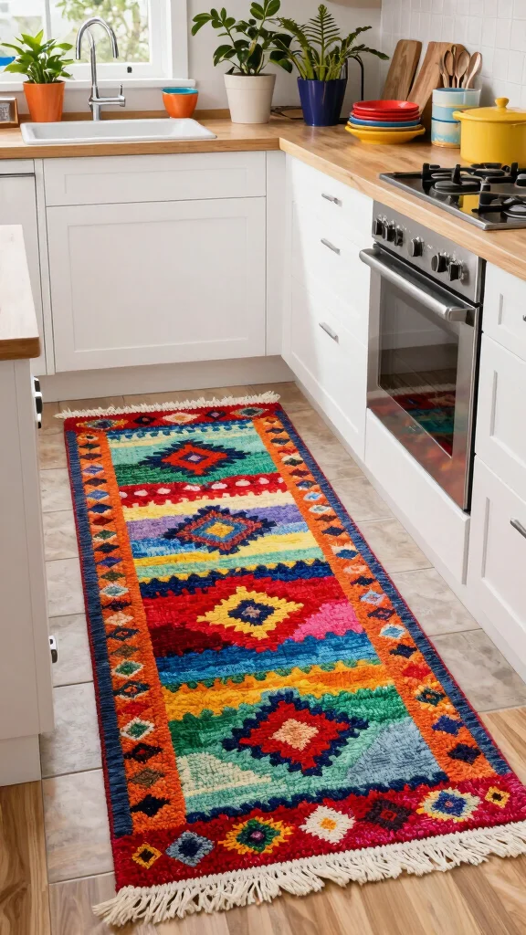 11 Kitchen Runner Rug Ideas for a More Practical and Beautiful Kitchen - 3. Recycled Material Wonders 1