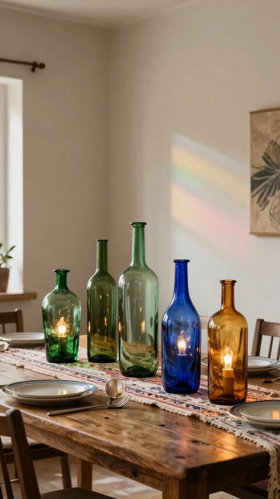11 Lamp Making Ideas for Creative and Functional DIY Decor - 2. Upcycled Bottle Bliss 1