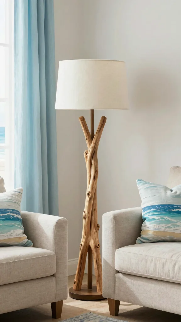 11 Lamp Making Ideas for Creative and Functional DIY Decor - 7. Chic Driftwood Lamp 1