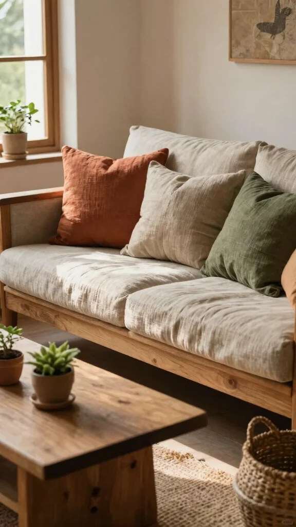 11 Linen Pillow Covers Ideas for a Soft and Timeless Home Style - 3. Earthy Tones for Rustic Charm 1