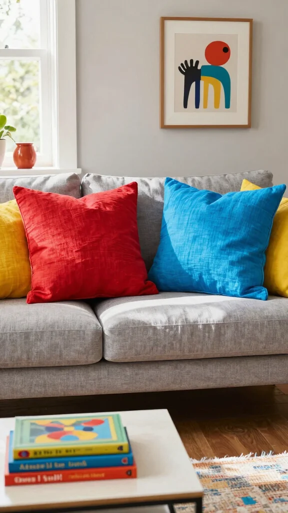 11 Linen Pillow Covers Ideas for a Soft and Timeless Home Style - 8. Playful Contrasts for Fun Interiors 1