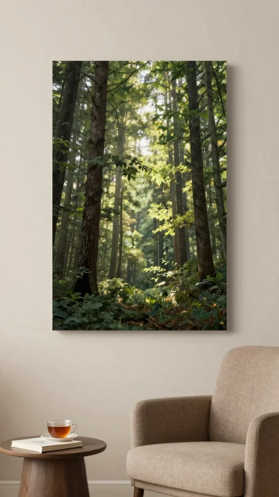 11 Long Vertical Wall Art Ideas for Narrow Walls That Need Impact - 11. Vertical Nature Scenes 1