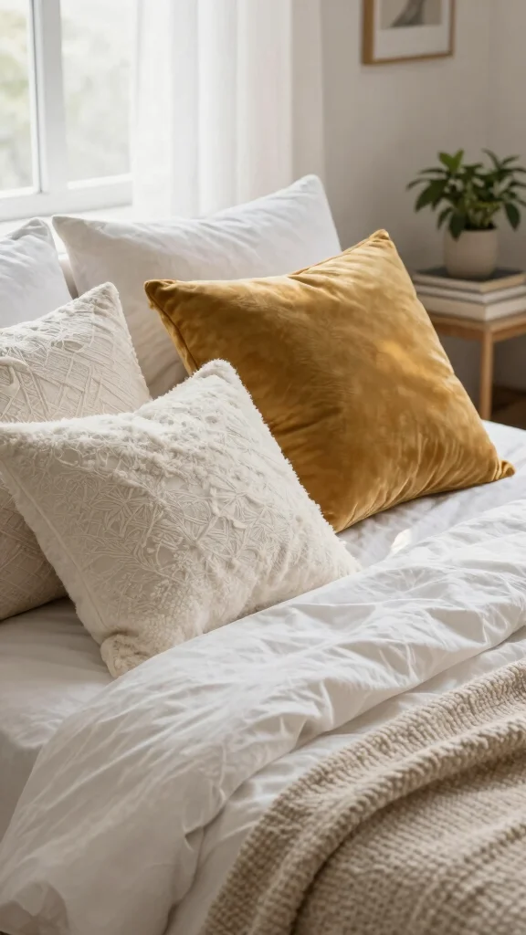 11 Lumbar Pillow on Bed Ideas to Create a Styled and Comfortable Look - 1. Layered Textures for Depth 1
