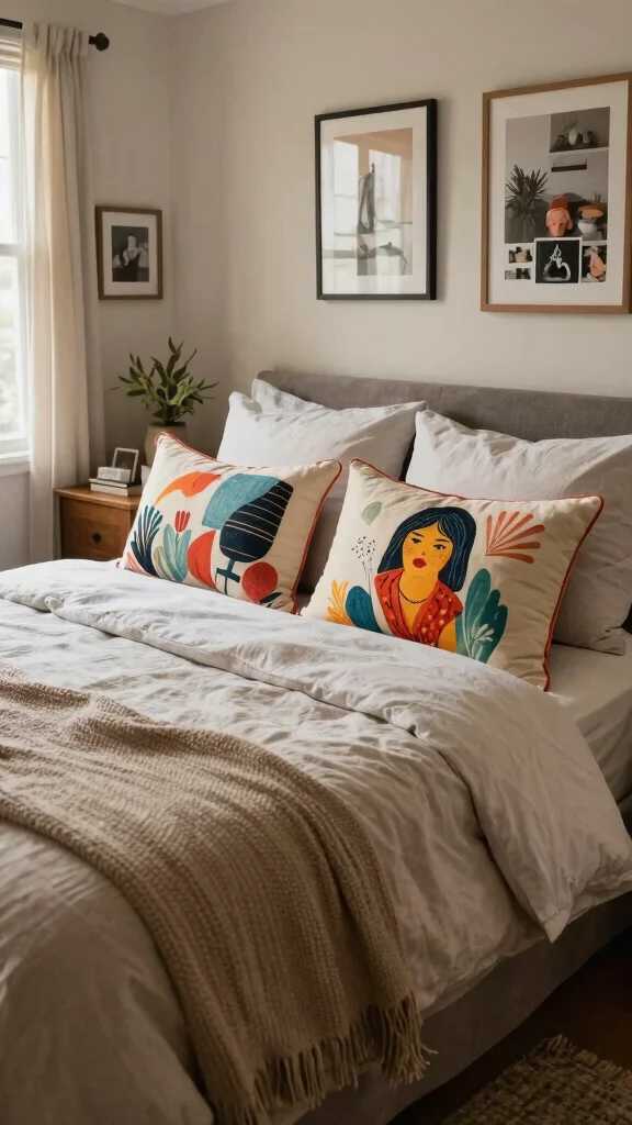 11 Lumbar Pillow on Bed Ideas to Create a Styled and Comfortable Look - 9. Personal Touch with Custom Lumbar Pillows 1