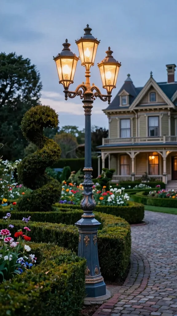 11 Outdoor Lamp Post Ideas to Add Charm and Light to Your Exterior - 1. Classic Victorian Elegance 1